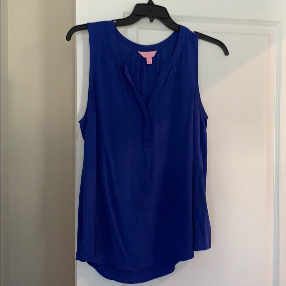 Lilly Pulitzer Sleeveless Stacey Top, Royal Blue